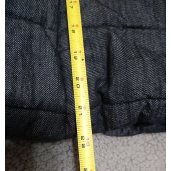 CONVERSE Dark Denim Puffer Vest Women’s Size M Jacket Cotton Full Zip Retro EUC - Picture 7 of 12